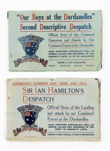 Two WW1 broadsides, 1915 Gallipoli Booklet "Our Boys at the Dardanelles"; together with 1915 Gallipoli Booklet "Sir Ian Hamilton's Despatch"