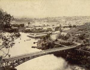 TASMANIA: A collection of 1870s-90s albumen photographs laid down on pages or card; various sizes. Subjects mostly annotated in a contemprary hand and include "Abandoned Penal Establishment, Salt Water River";Hobart Town Harbour 6th April 1880; "Cornelian