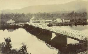 TASMANIAN PHOTOGRAPHER - ALFRED WINTER [c1837-1911]A collection of albumen prints, with subjects including "Hobart Town Harbour & Mt. Wellington", "Elizabeth Street", "Post Office", "The Wharf", "Hobart Town from the Huon Road", "Shot Tower, Brown's River