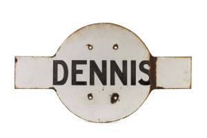 A vintage Melbourne train station sign (Dennis), early to mid 20th century