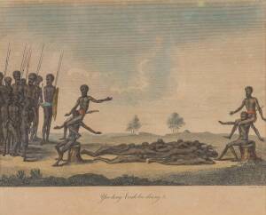 JOHN NEAGLE (BRITISH, 1796-1865) Six Scenes of the Yoo-Long Erah-ba-diang Ceremony (Numbers 1, 2, 3, 4, 5 & 7) and One Scene of Burning a Corpse, 1798