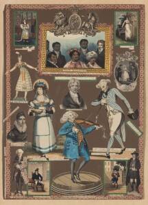 A 19th century collage commemorating the visit of the Hawaiian Royal Family to a London theatre in 1824