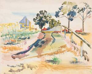 HARALD VIKE (1906-1987) Landscape, Fence and Trees