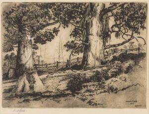 VICTOR COBB (1876 - 1945) Gippsland, engraving, signed and titled in image lower right pencil signature lower left,