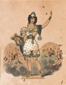 Group of 5 theatrical lithographs,19th century