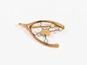 An Australian Southern Cross, map of Australia and wishbone brooch set with paste, circa 1900