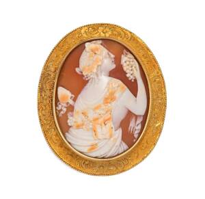 An Australian Cameo and Gold Brooch by Henry Steiner, Rundle Street, Adelaide, circa 1890