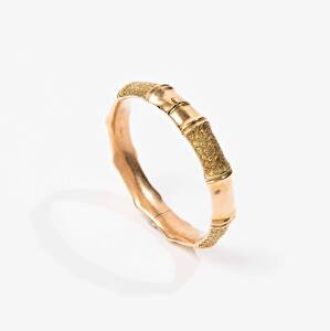 An Australian gold bamboo bangle by Johnson & Simonsen Pty Ltd, Melbourne, circa 1900