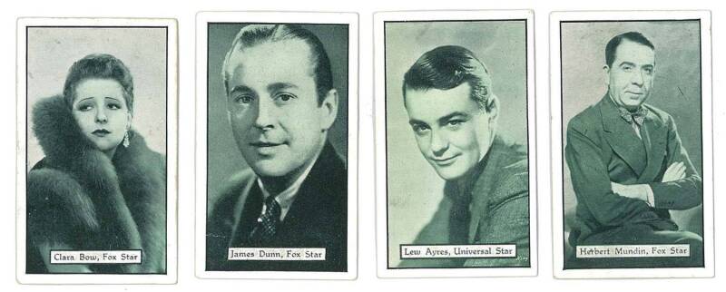 1933 Carreras (Turf) "Personality Series - Film Stars", complete set (72). Fair/VG. 