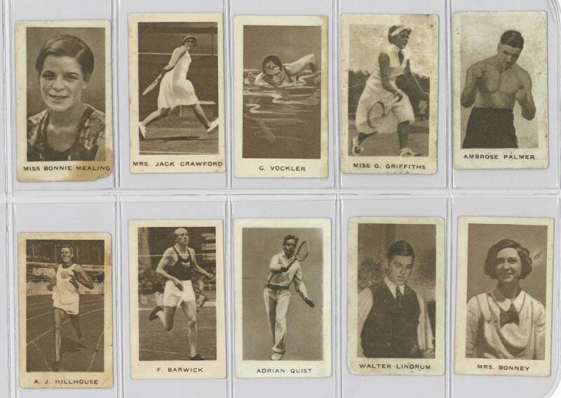 1934 MacRobertsons "½d Champions" [10/72].One Poor, others Fair/G. Rarity 7.