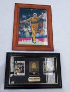 BALANCE OF COLLECTION, noted signed displays for Doug Walters, Michael Clarke, Robert Allenby & Wayne Richardson (Collingwood); Atlanta 96 jacket; Andrew Gaze singlet; Fitzroy Lions jackets (2); football signed Denis Pagan & Jack Reiwoldt; cricket ties (2 - 4