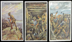 c1915-58 cigarette & trade cards, noted Wills 1915 "War Incidents, 2nd Series" [50]; 1931 Ogdens "Swimming, Diving and Life-Saving" [50]; 1937 Carreras "Film Stars" [54]; 1936 Gallaher "Film Episodes" [48]; 1933 Stephen Mitchell "Famous Scots" [50]; 1913 