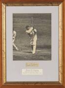WARWICK ARMSTRONG, display with signature on piece, window mounted with large action picture, framed & glazed, overall 42x57cm. [Warwick Armstrong played 50 Tests 1901-21 including 10 as Australian captain. Australian Test Player No.80].
