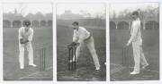 1905 AUSTRALIAN TEAM, superb group of postcards published by T.Bolland, comprising Sid Gregory, M.A.Noble, P.M.Newland, W.P.Howell, C.E.McLeod, Clem Hill, Frank Laver, Victor Trumper, A.J.Hopkins & J.J.Kelly. Fine condition. - 2