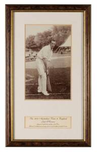 JACK O'CONNOR, superb original panel photograph by Bolland, window mounted, framed & glazed, overall 34x56cm. [O'Connor played 4 Tests 1907-09. Australian Test player No.93].