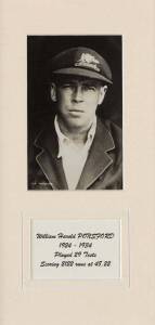 1926 AUSTRALIAN TEAM, group of real photograph postcards, all signed, comprising T.J.Andrews, J.Ellis, J.M.Gregory, A.A.Mailey, W.H.Ponsford, A.J.Richardson, J.Ryder & J.M.Taylor, all but one window mounted, framed & glazed, each 22x36cm. The Jack Ryder s