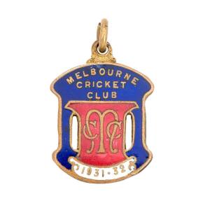 MELBOURNE CRICKET CLUB, 1931-32 membership badges, made by Bentley, Full member No.4448 & Country member No.1718.