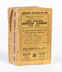 "Wisden Cricketers' Almanack for 1936", original paper wrappers. Fair/Good condition.