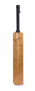 1964 AUSTRALIAN TOUR TO ENGLAND: "William Gunn" full size Cricket Bat signed on the reverse by the Australian & England teams, with a total of 29 signatures including Bob Simpson, Graham McKenzie, Bill Lawry, Ted Dexter, Fred Titmus & Geoff Boycott; two E