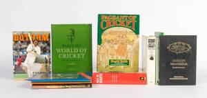 1980s CRICKET LIBRARY, noted "The Third Australian Team in England 1882" published by McKenzie [Cambridge, 1989]; "Archie Jackson -The Keats of Cricket" by Frith [London, 1987]; "Men in White - The History of New Zealand International Cricket" by Neely, K