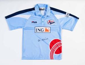 SIMON KATICH, signature on SpeedBlitz Blues shirt. [Simon Katich played 56 Tests & 45 ODIs for Australia 2001-10].