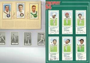 c1926-80s cricket cards (192), noted Players "Cricketers 1938" [50] in album; 1957 Kane Products "Cricket Clubs & Badges" [25]. Mainly G/VG.