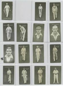 1928 Australian (Giant Brand) Licorice "English Cricketers" (Blue Back), part set [15/24]. Mainly G/VG.