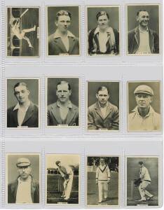 1928 Millhoff "Famous Test Cricketers", medium size, part real photo set [19/27]. Fair/VG.