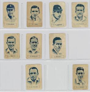 1931 Australian (Giant Brand) Licorice "South African Cricketers", part set [9/12]. Fair/G.