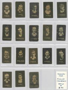 1933 Hoadleys "Australian Cricketers" [12/18] & "English Cricketers" [18/18]. Fair/VG.