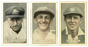 1934-35 Allens "Cricketers", almost complete set [37/39] including two No.3 (H.S.Love & H.Ebeling.Fair/G.