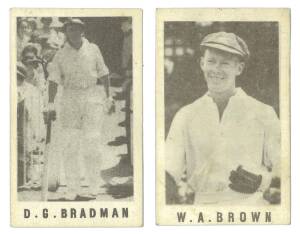 1946-47 Coles Stores (Australia) "Cricketers in Australia" (Backs without framelines), complete set [40]. Mainly G/VG.