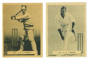 1951 Potter & Moore (Australia) "Famous Cricketers", complete sets of English players [20] & Australian Players [20]. Mainly G/VG.