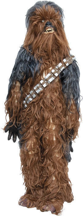 STAR WARS: CHEWBACCA - Lifesize model created by artist Paul Sullivan. Latex face and hands, trademark ammunition belt, grey and brown imitation hair, a very realistic look. (190x90cm).