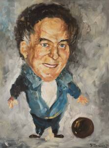 WES LOFTS (Carlton), two pictures done by fans, one oil on canvas, other coloured pencils.