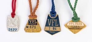 VFL PARK, collection of membership badges 1970-86, with different types for each season and some duplication. (Total 89).