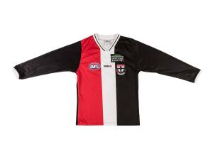 JUSTIN KOSCHITZKE'S ST.KILDA JUMPER, match worn, with number "23" & signature on reverse, long sleeves, from the 2004 season. [Justin Koschitzke played 200 matches for St.Kilda 2001-2013, winning the AFL Rising Star in 2001].