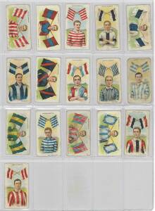 1913 Wills "Football Club Colours and Flags", part set [16/28]. Poor/G.