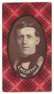 1921 McIntyre Bros. "Football Champions Series 1" - C.McCarthy (Collingwood). G/VG.  (Back fair). Rare.