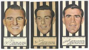 1953 Argus "1953 Football Portraits", large size (11x19cm), part set of Collingwood players [3/72]. G/VG.