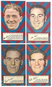 1953 Argus "1953 Football Portraits", large size (11x19cm), part set of Fitzroy players [4/72]. One Fair (damaged corner), others G/VG.