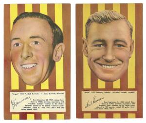 1953 Argus "1953 Football Portraits", large size (11x19cm), the complete set of Hawthorn players [6/72]. Fair/VG.