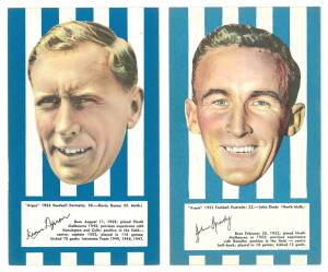 1953 Argus "1953 Football Portraits", large size (11x19cm), the complete set of North Melbourne players [6/72]. Fair/VG.