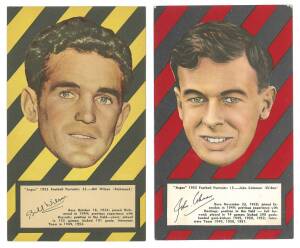 1953 Argus "1953 Football Portraits", large size (11x19cm), part set [15/72]. Fair/VG.