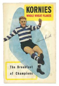 1954 Kornies "Champion Footballers (Large Panels)" -  Bernie Smith (Geelong). Rarity 10. Fair/G condition.