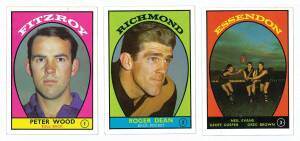 1968 Scanlens "Footballers", Series A (puzzle of 1967 Grand Final on reverse), complete set [44]. Mainly G/VG.