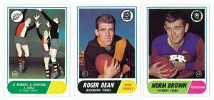 1969 Scanlens "Footballers", complete set [48]. Mainly G/VG.