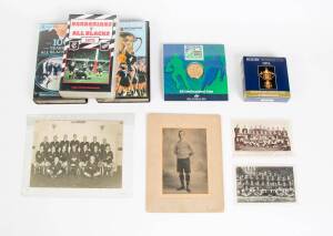 RUGBY COLLECTION, noted "The Wellington Rugby Union Football Album 1897"; "New South Wales Rugby Annual" for 1926 & 1948; c1900 unidentified photo of a footballer by London Stereoscopic Co.; postcards of c1906 & 1912-13 South African teams; album of repri