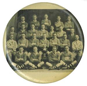 TEACHERS COLLEGE, circular team photograph (11cm diameter) showing c1940 Teachers College who won the Jubilee Cup in 1940, with Don Beard in the team.