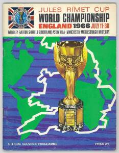 "Jules Rimet Cup, World Championship, England 1966, Official Souvenir Programme"; plus 2006 World Cup Qualifier - Australia v Uruguay, programme & ticket. (3 items).